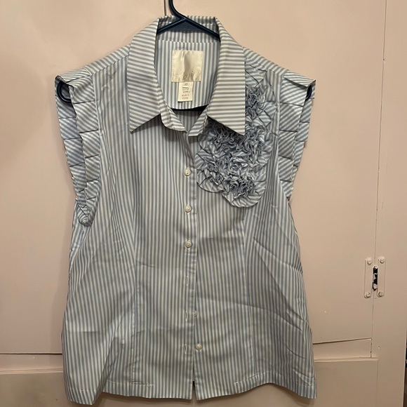 Tops - Anthropologie striped, sleeveless button down